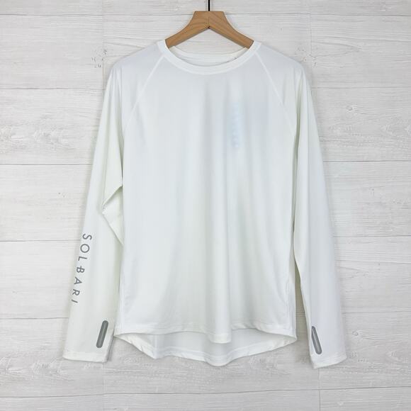 Solbari Long Sleeve Swim Rash Guard Shirt Womens XXL UPF 50+‎ White Comfort - Picture 16 of 16